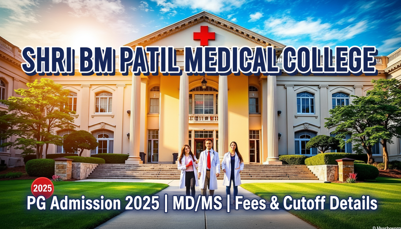 Shri BM Patil Medical College Bijapur PG(MD/MS) : Admission 2025 ,Fees Structure ,Seat Matrix ,Courses Offered ,Cutoff ,Counselling ,Contact